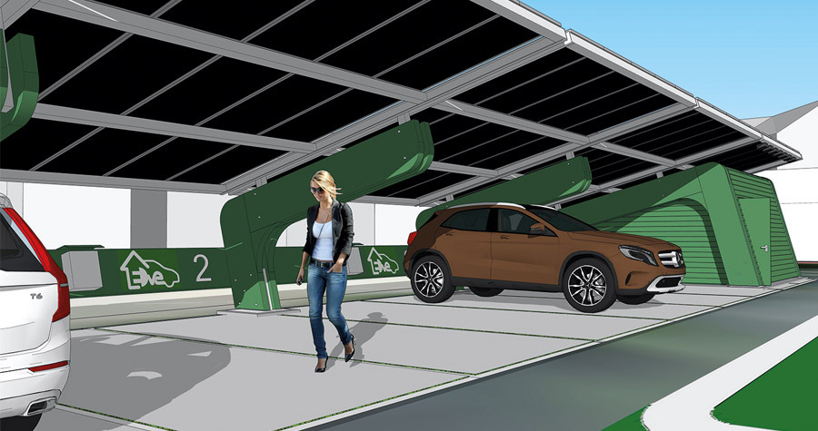 Projekt med solcellsdriven laddstation, Örebro